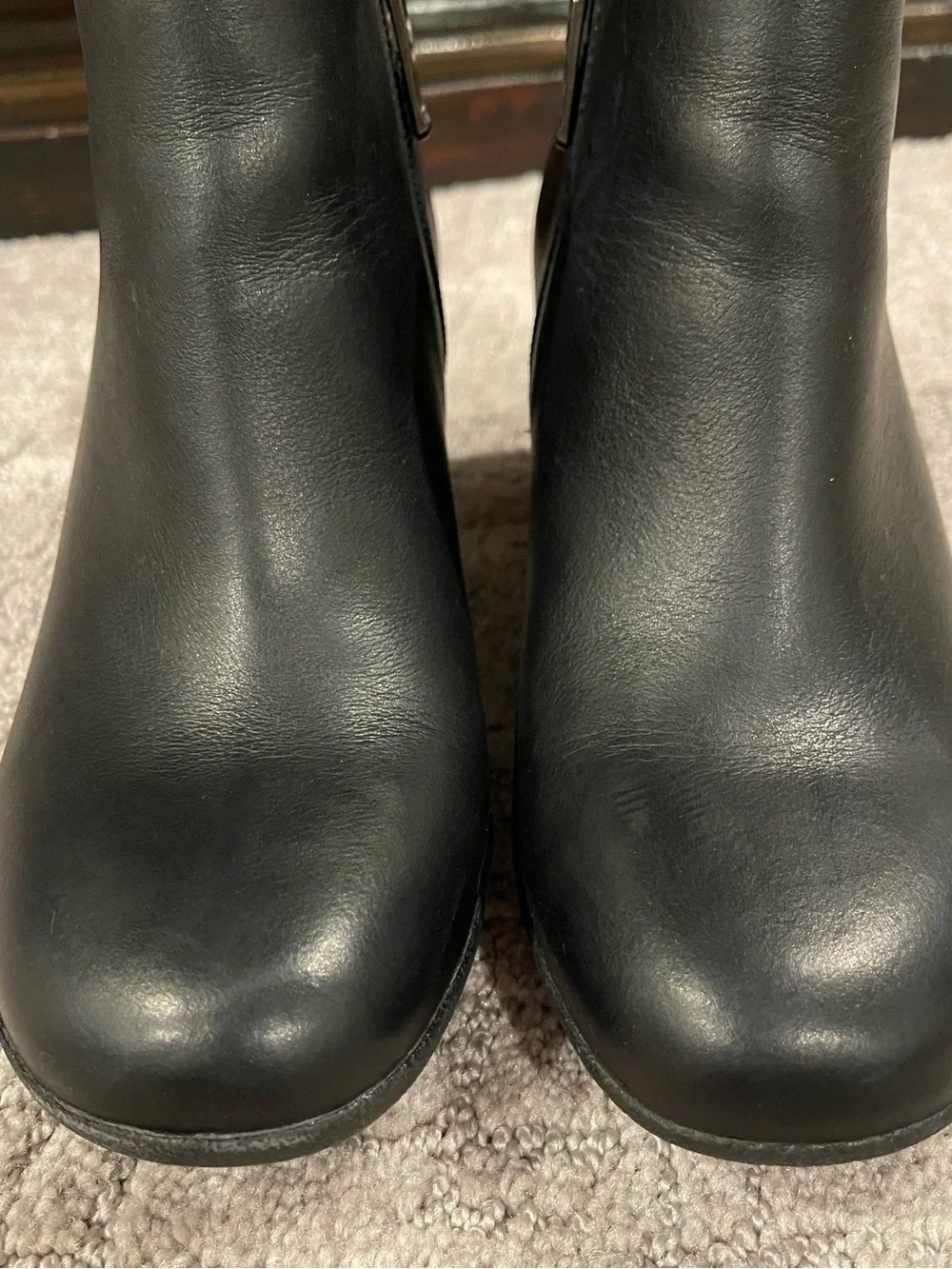 Dansko Perry Black Leather Ankle Boot with Stacked Heel, Waterproof, Size 38/7.5